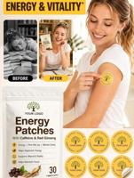 Patchs Énergisants Longue Durée pour Étudiants : Restez Concentrés et Énergisés Pendant les Études – Résistants à la Transpiration, Riches en Vitamines, Sans Latex