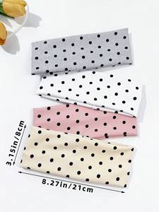 Bandeaux élastiques polyvalents à pois <span class=keywords><strong>pour</strong></span> femmes Bandeaux de sport confortables <span class=keywords><strong>pour</strong></span> la forme physique et la course à pied quotidiennes - Product Image 5