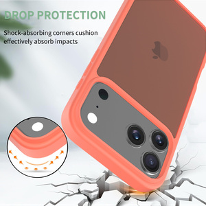 Sang Trọng Màu Cam 2.0 Mm Cảm Giác Da Điện Thoại Di Động Trường Hợp Đối Với <span class=keywords><strong>iPhone</strong></span> 17 Pro Max Mờ Chống Sốc Điện Thoại Di Động Trường Hợp - Product Image 4