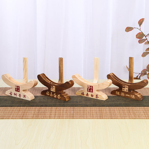 Expositor de Madera para Pastel de Té, Soporte para Té Pu'er, Logotipo Personalizable, Material de Pino, Uso en Escritorio, Diseño de Lujo - Product Image 2