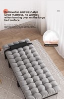 Lit de camping pliable en métal, portable, utilisé pour la plage, le barbecue, le sac à dos, le bureau, la randonnée, avec sac de rangement