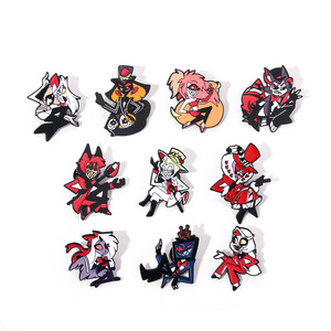 41 estilos DIY Pins insignia Metal Crafts Hazbin <span class=keywords><strong>Hotel</strong></span> Charlie Morningstar Vaggie solapa broches joyería aleación Anime <span class=keywords><strong>broche</strong></span> - Product Image 2