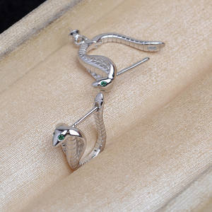 S925 <b>Silver</b> DIY Accessories 11-12mm Butterfly Earpiece JG5948 Pearl Jewelry Semi-finished <b>Fan</b> Earnail Hollow Support - Product Image 3