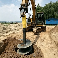 Foreuse hydraulique pour pelle, accessoire de pelle pour la plantation d'arbres, puits de plantation, forage de poteaux, équipement de forage pour la construction municipale