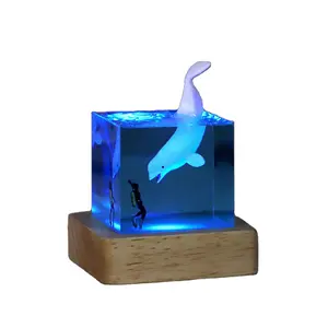 내부에 led 빛 결정 그림 큐브와 아름다운 3D 레이저 크리스탈 장미 큐브