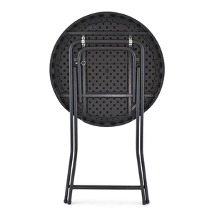 Tables de bar pliantes en plastique noir pour événements extérieurs de bistro portable Dia 60cm - Product Image 5