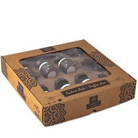 Ensemble de café turc de 6 pièces de style ottoman classique, couleur bronze