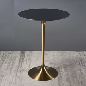 <span class=keywords><strong>Table</strong></span> haute ronde en marbre moderne pour usage commercial dans la maison <span class=keywords><strong>Bar</strong></span> Mall Dessert Shops avec tabouret - Product Image 3