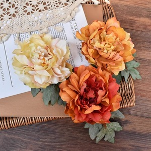 Pince à cheveux en soie style Tang, pivoine chinoise traditionnelle, accessoire de coiffure vintage pour la plage et les spectacles - Product Image 1