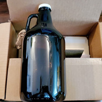 64 onces verre pompe distributeur bouteille demi-gallon cruche pour savon liquide sauces sirops détergent à lessive