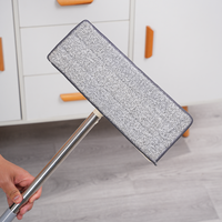 Ensemble de serpillères plates mains libres avec seau autonettoyant, tampons en microfibre, manche en plastique, kit de nettoyage domestique