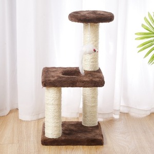 Arbre à chat de Noël monobloc avec nid pour chat, griffoir et jouet pour chaton, personnalisable - Product Image 6
