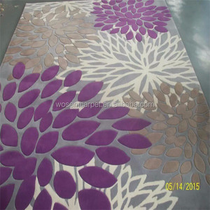 Floral Jacquard Pattern Hand Tufted Silk Wool Loop Pile <strong>Thick</strong> Fire Resistant Non-Slip Carpet <strong>Rug</strong> for Bedroom Decor - Product Image 5