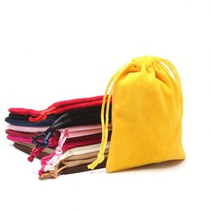 High-Quality Jewelry Pouches Velvet <b>Drawstring</b> <b>Bags</b> with Custom Logo Printing - Product Image 4