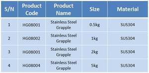 Accessoires d'outils de pêche <span class=keywords><strong>Grappin</strong></span> en acier inoxydable Crochets en acier inoxydable utilisés <span class=keywords><strong>pour</strong></span> <span class=keywords><strong>la</strong></span> récupération des ancres, fournitures de matériel de pêche en plein air - Product Image 3