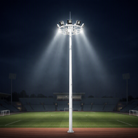 Poteaux d'éclairage de tour à mât haut de qualité supérieure 450W 550W, poteaux tubulaires en acier inoxydable pour éclairage de mât haut de 15m, 18m, 20m, 25m, 30m, 35m