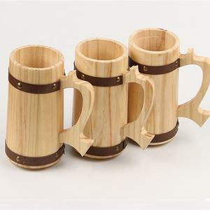 Accesorio <span class=keywords><strong>de</strong></span> Bar hecho a mano, taza <span class=keywords><strong>de</strong></span> <span class=keywords><strong>cerveza</strong></span> <span class=keywords><strong>de</strong></span> madera Natural con <span class=keywords><strong>mango</strong></span> para beber café, té, vino, <span class=keywords><strong>cerveza</strong></span> - Product Image 4