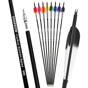 28/30/31 inch bắn cung Carbon mũi tên cột sống 500 săn bắn mục tiêu thực hành Carbon mũi tên cho hợp chất <span class=keywords><strong>recurve</strong></span> truyền thống cung - Product Image 1