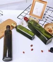 Conteneur carré en verre de 750 ml pour vin de cuisine, pot vide pour épices et assaisonnements, vente en gros directe d'usine