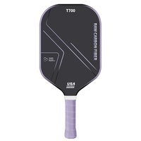 Raquette de pickleball rectangulaire en fibre de carbone T700, ensemble complet, best-seller, approuvée aux États-Unis, 220g