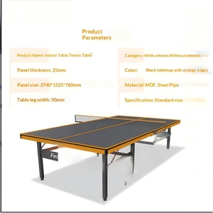 <span class=keywords><strong>Table</strong></span> <span class=keywords><strong>de</strong></span> ping-pong pliable et mobile pour l'intérieur, taille standard, avec roulettes, pour la maison, la salle <span class=keywords><strong>de</strong></span> sport, la compétition et l'entraînement - Product Image 5
