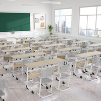 Meilleures ventes : Ensemble de chaises et tables scolaires modernes pour lycée, résistantes à 150 kg, pour la maison, le bureau et le salon