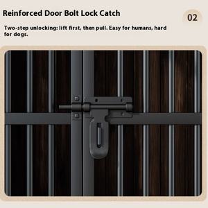 Moderne Luxe Meubelstijl Middelgrote Hondenkooi Massief Dikke Anti-Bite Houten Kooi Stevige Verwijderbare Onderdelen Knoop/Kliksluiting - Product Image 4