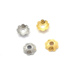Capuchons de perles en acier inoxydable, or et argent, pour la création de bijoux DIY, 10mm, 8mm, 6mm - Product Image 4