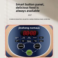 Autocuiseur Électrique Jinzheng, Petit Modèle Domestique pour 2-3 Personnes, Entièrement Automatique, Minuterie Intelligente, Multifonctionnel, Intérieur en Céramique Émaillée