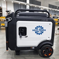 2kW Leiser Benzin-Generator Tragbar 24V DC Luftgekühlt mit Autostart und Fernstart 480V 50Hz für Outdoor-Stromversorgung, Wohnmobile, Boote und Mobile Werkstätten