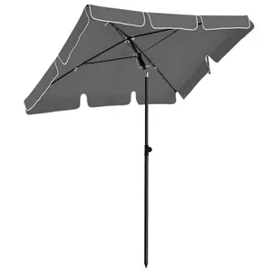 SONGMICS 2*1.15米大尺寸户外方形遮阳伞沙滩花园雨伞防水天井伞