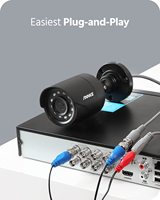 ANNKE Lot de 4 câbles vidéo et d'alimentation tout-en-un de 30 m/100 pi, câbles d'extension BNC pour caméras de surveillance, pour l'installation de systèmes DVR