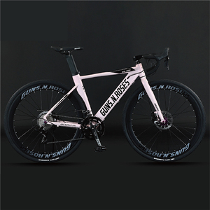 Bici da Corsa A34 Factory Breaking Wind 700C in Lega di Alluminio con Manubrio Curvo e Linea Cavi Nascosta, Freno a Disco Idraulico Integrato - Product Image 2