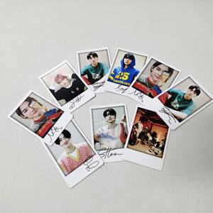 Venta al por mayor Popular personalizado Bangtan Boys estrella doble cara Tarjeta de papel lema postal holográfica Kpop Photocards para colección - Product Image 3