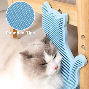 หวีแปรงขนแมวในบ้าน นวดขนนุ่ม พร้อมที่ขูดขนและใบแคทนิป - Product Image 3
