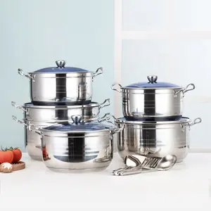 Xinyuan Set Peralatan Masak Besi Cor, Panci Kaca Grosir Pabrik Enamel untuk Memasak, Set Peralatan Masak, Panci Kaca Memasak