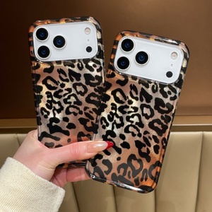 Senyork high quality leopard print transparent gloss IMD mobile phone <b>case</b> for <b>iPhone</b> 17 16 15 14 pro max wholback cover - Product Image 2