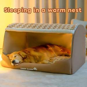 Gemütliche Hunde betten Indoor <span class=keywords><strong>Pet</strong></span> House mit weicher Matte Hunde kissen Schlafen Bequemes Katzen bett für kleine mittelgroße Hunde - Product Image 4