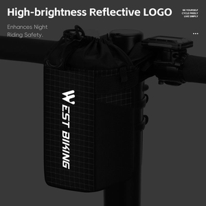 Sacoche de guidon pliable pour vélo, idéale pour les trajets urbains et le cyclisme en extérieur, en TPU/Polyester, portable et légère - Product Image 5