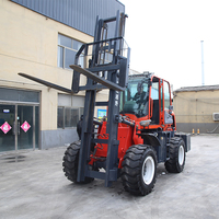 Chariot élévateur tout-terrain articulé TengDa T35 4x4, 1,5 tonne, 2 tonnes, 3 tonnes, 3,5 tonnes, 5 tonnes, 4 roues motrices, petit chariot élévateur routier GPL - Vente chaude