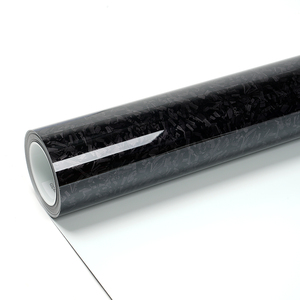 Antes después burbujas libres de aire 8d envoltura de vinilo de fibra de carbono negro autoadhesivo mate brillo forjado envoltura de vinilo de fibra de carbono para coche - Product Image 5