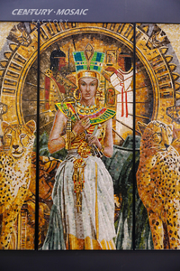 กระเบื้องโมเสคศิลปะลายเสือดาวสีทองแบบสั่งทำพิเศษจาก Centurymosaic สำหรับตกแต่งผนัง - Product Image 5