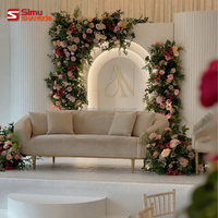 Arche de toile de fond 3D personnalisée en acrylique pour décoration de scène de mariage, support de toile de fond à 3 ouvertures pour événements de mariage et ventes