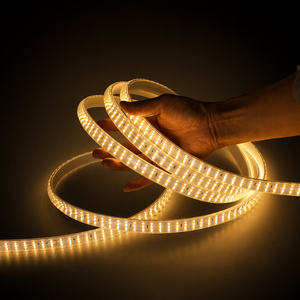 Bande lumineuse LED à trois rangées 220V, 276 LED/m, étanche IP65, sans pilote, Plug & Play, flexible pour la décoration intérieure et extérieure - Product Image 1