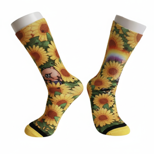 ถุงเท้าใส่สบายสำหรับใส่ในชีวิตประจำวันถุงเท้าเล่นกีฬาใช้ในยิมดีไซน์เสริมแรงพร้อมโลโก้ออกแบบได้ตามต้องการ - Product Image 1