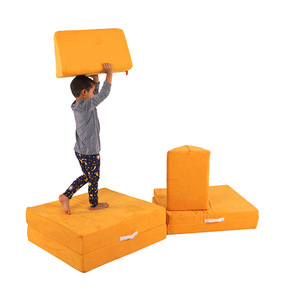 Children's Play <b>Sofa</b> Combination Soft <b>Folding</b> Sponge Mat Orange 2 To 4 Years Unisex Brain Boosting - Product Image 1