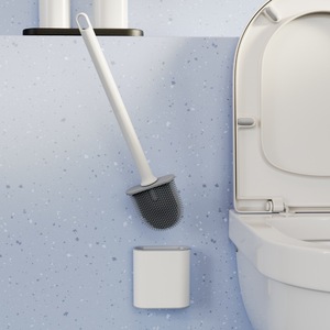Nouvelle brosse de toilette en silicone souple, multifonctionnelle, pour nettoyage sans angle mort, brosse de toilette murale pour salle de bain - Product Image 3
