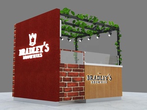 ซุ้มขายอาหารขนาดเล็ก 2.5x2 เมตร พร้อมหลังคา เคาน์เตอร์บาร์ขนาดเล็กสำหรับขาย - Product Image 4