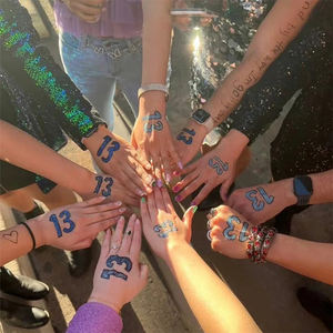 Venta al por mayor número de la suerte 13 tatuajes temporales pegatinas temporal <span class=keywords><strong>Taylor</strong></span> <span class=keywords><strong>Swift</strong></span> pegatina mercancía - Product Image 1