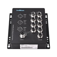 Inmax 8x10/100M puertos EN50155 M12 conmutador Ethernet ferroviario 24V/48V IP67 IP40 IP54 IP65 IP67 conmutador de red Ethernet industrial